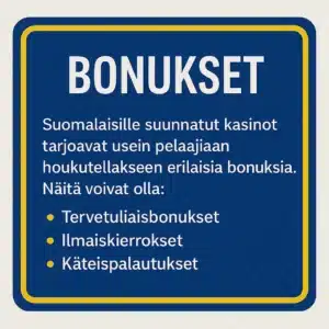 suomi kasino bonukset