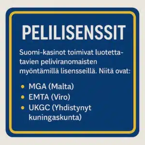 suomi kasinoiden pelilisenssit
